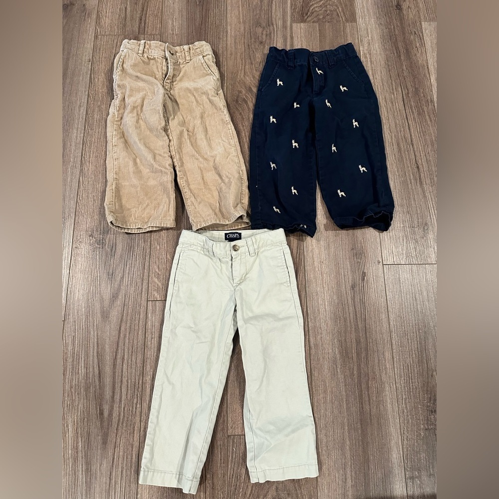Bundle of Boys 3T Dress Chinos and Corduroy Pants by Janie and Jack and Chaps